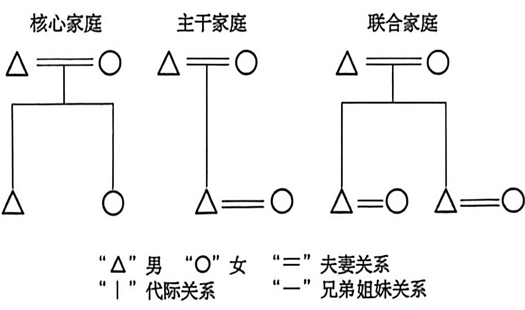 家庭的结构模式示意图